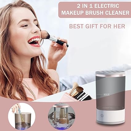 3 In 1 Electric Makeup Brush Cleaner | Automatic Make Up Brush Holder Cleaner Machine