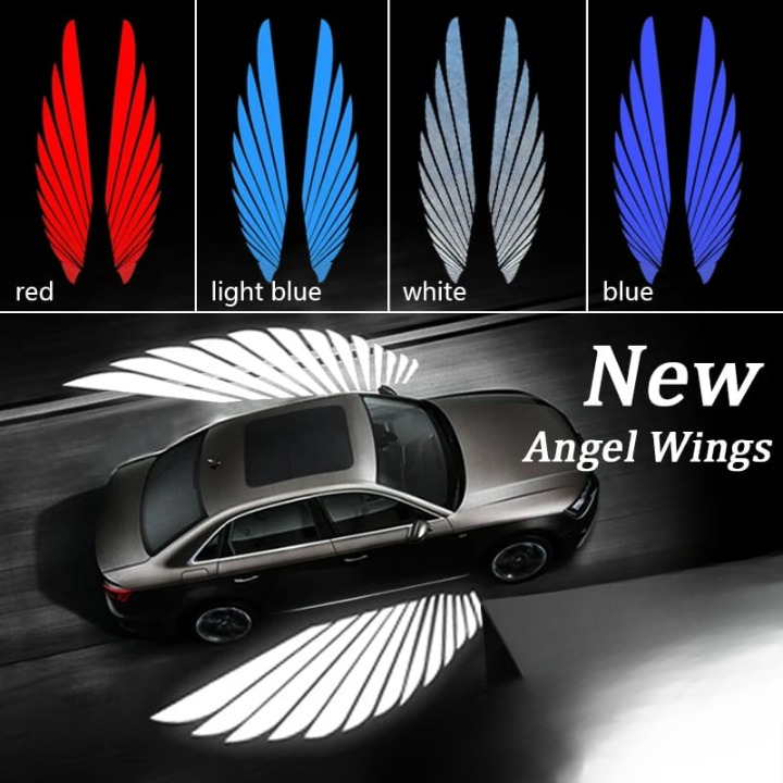 Angel Wing Light Dynamic Projection Lamp Universal Car Rear View Mirror Side Mirror (2 Pcs)