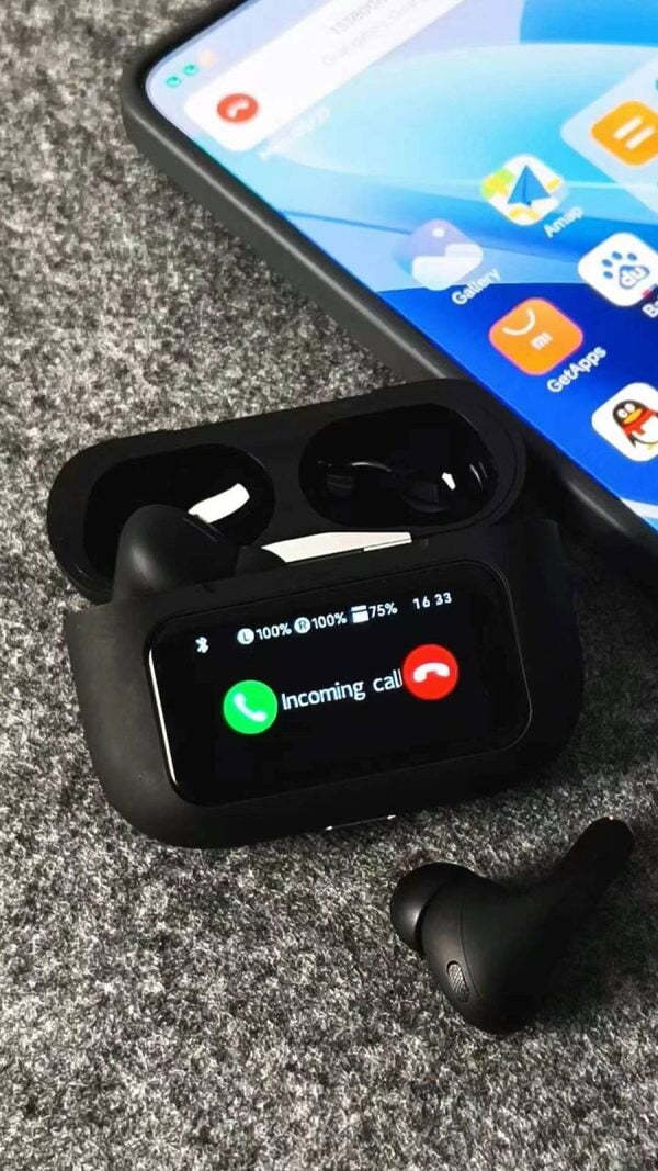 A9 Pro Black & White Airpods Anc With App | Screen Airpods | Anc & Twc Wireless Airpods | Bt 5.4 Version | Extended Battery Life TECH Gadgets ZAR INNOVATIONS 