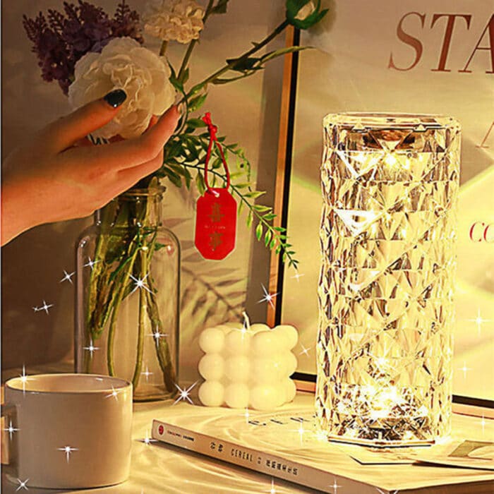 16 Color Daimond Crystal Lamp With Remote LED Crystal Table Lamp (S) home decor ZAR INNOVATIONS 