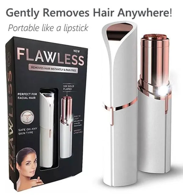 Rechargeable Flawless Women Painless Hair Remover Face Facial Hair Remover