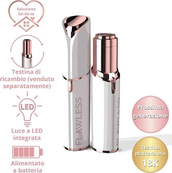 Rechargeable Flawless Women Painless Hair Remover Face Facial Hair Remover